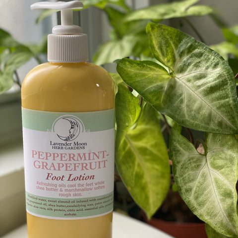 Peppermint-Grapefruit Foot Lotions
